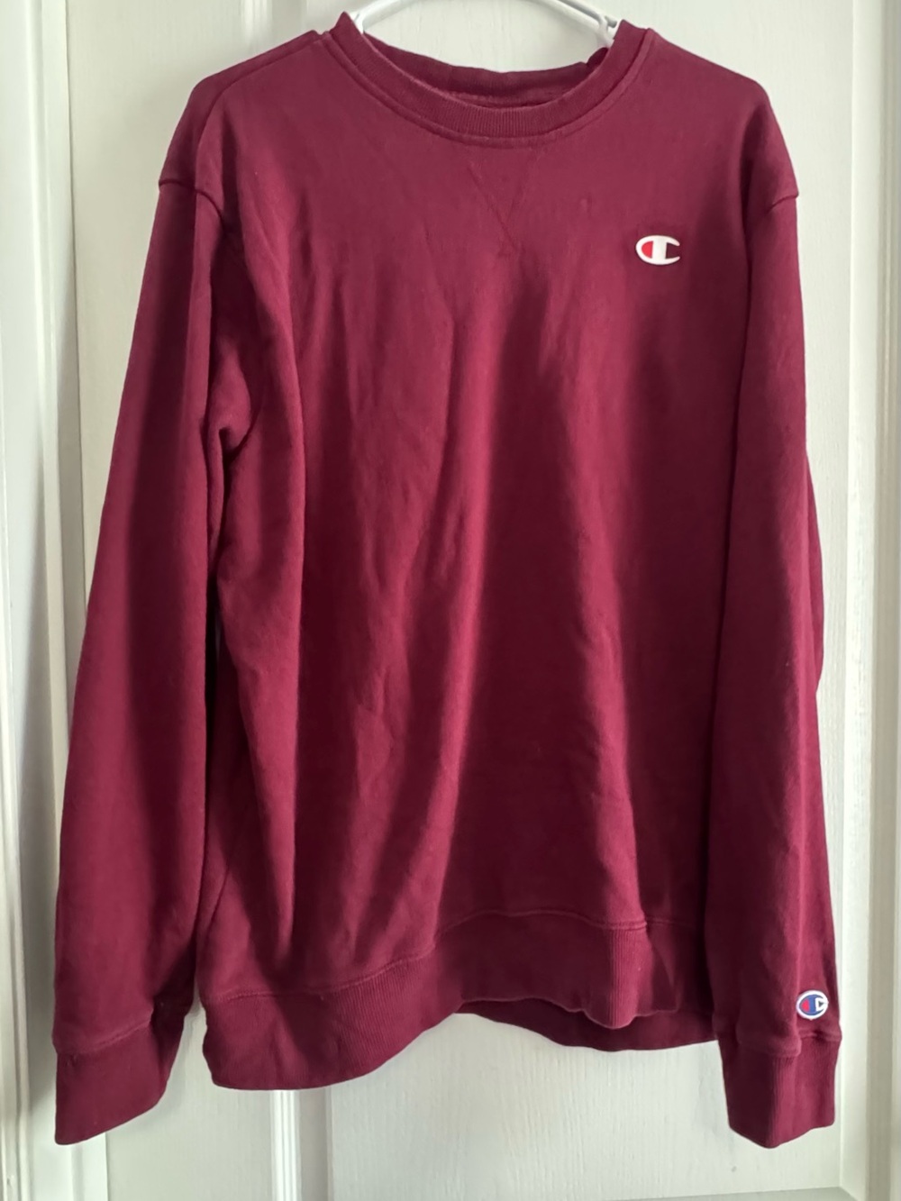 Champion Men's Burgundy Crewneck Sweatshirt
